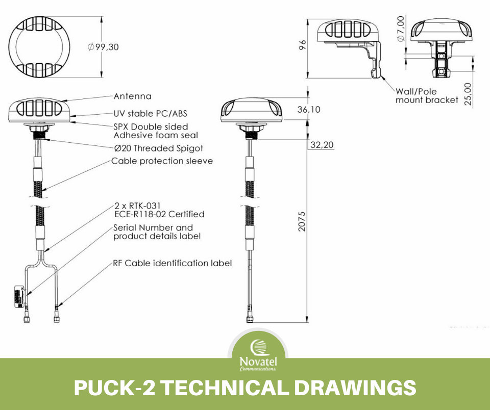 Reference Image: Poynting PUCK-2 Technical Drawing