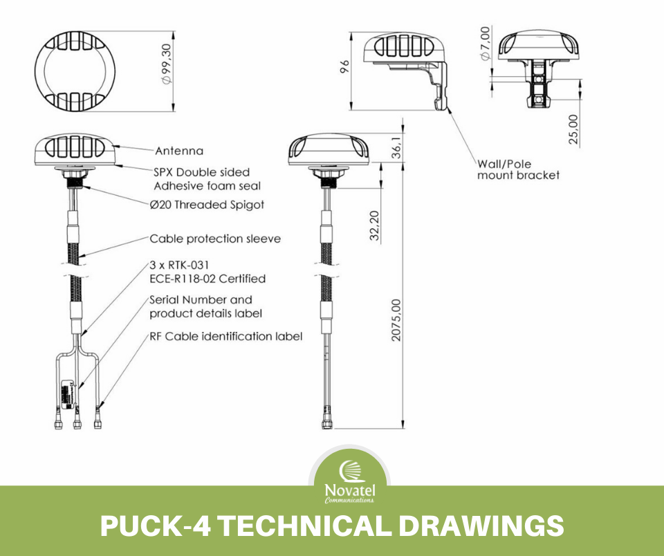 Reference Image: Poynting PUCK-4 Technical Drawing