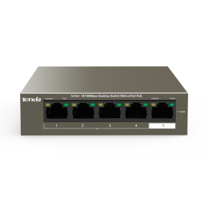 Tenda TEF1105P-4-63W 5-Port 10/100Mbps Desktop Switch with 4-Port PoE