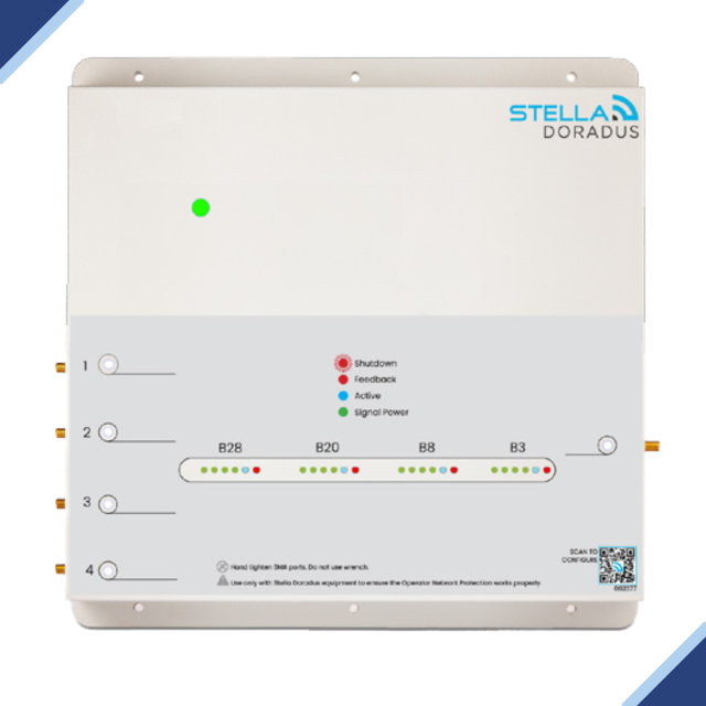 StellaDoradus Titan 4-band (700 / 800 / 900 / 1800) 4-port Mobile Signal Repeater (iR4-T-XXX)